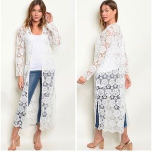 Crochet detail cardigan